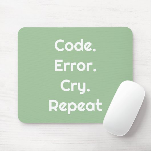 Tapis De Souris For Coders & Tech Pros – Code. Error. Cry. Repeat (Avec souris)