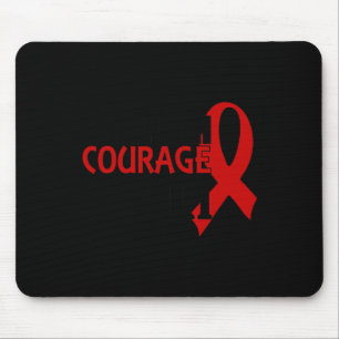 Tapis De Souris Force Courage Foi Sang Cancer Maladie cardiaque