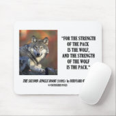 Tapis De Souris Force de Rudyard Kipling de la citation de loup de (Avec souris)