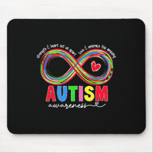 Tapis De Souris Force De sensibilisation sur l'autisme Et Coeur No