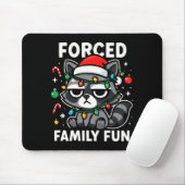 Tapis De Souris Forced Family Fun – Funny Sarcastic Raccoon Xmas C (Avec souris)