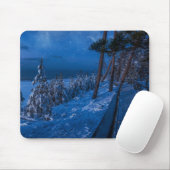 Tapis De Souris Forest path at winter night (Avec souris)
