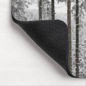 Tapis De Souris Forêt à feuillage persistant en hiver (Coin)