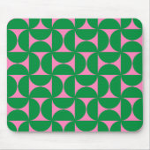 Tapis De Souris Forêt Abstraite moderne vert et rose milieu du siè (Devant)