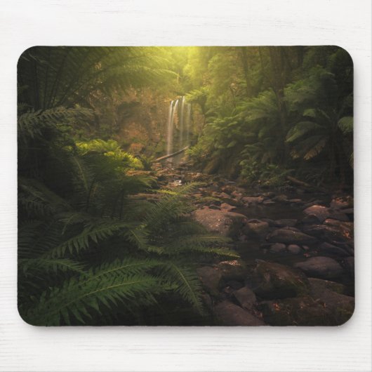 Tapis De Souris Forêt | Cascade Sunlight Highlights (Devant)