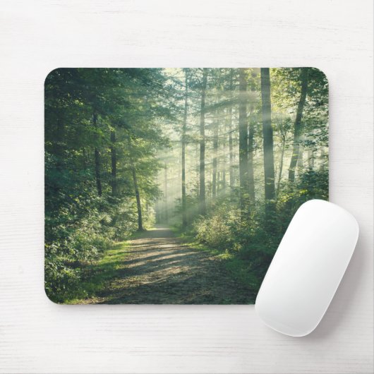 Tapis De Souris Forêt | Chemin forestier Hambourg Allemagne (Avec souris)