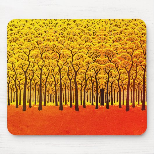 Tapis De Souris Forêt d'automne dorée (Devant)