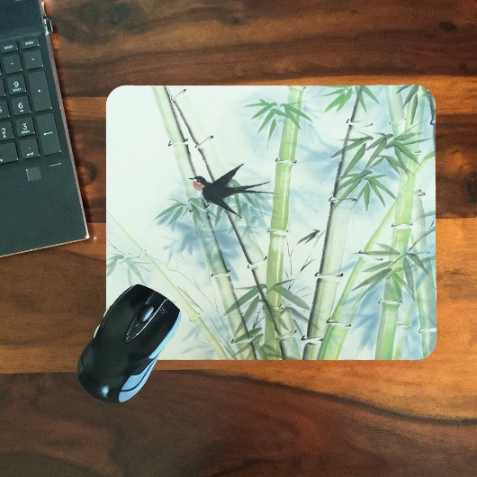 Tapis De Souris Forêt de bambou - vert