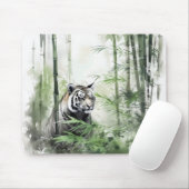 Tapis De Souris Forêt de bambou vert tigre (Avec souris)