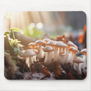 Tapis De Souris Forêt de champignons Nature Serene Tranquille