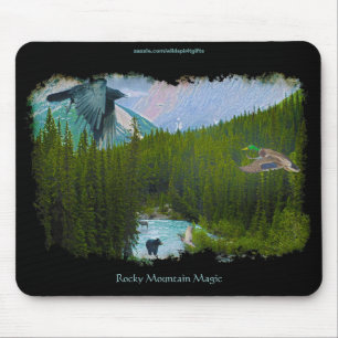 Tapis De Souris Forêt de Rocheuses & Faune Mousepad