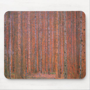 Tapis De Souris Forêt de sapins de Gustav Klimt Tannenwald Arbres