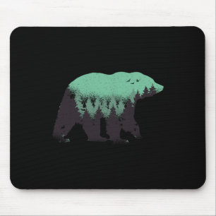 Tapis De Souris Forêt d'ours Nature Grizzly Randonnée Chasse en pl