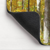 Tapis De Souris Forêt du paysage d'automne Feuille Jaune (Coin)