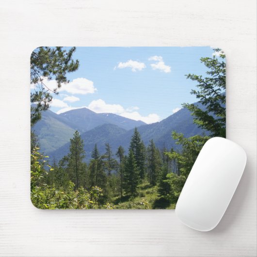 Tapis De Souris Forêt et Montana Vue Pittoresque (Avec souris)