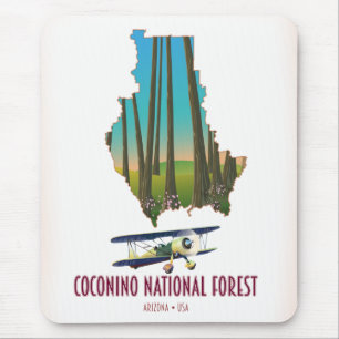 Tapis De Souris Forêt nationale de Coconino Arizona USA carte