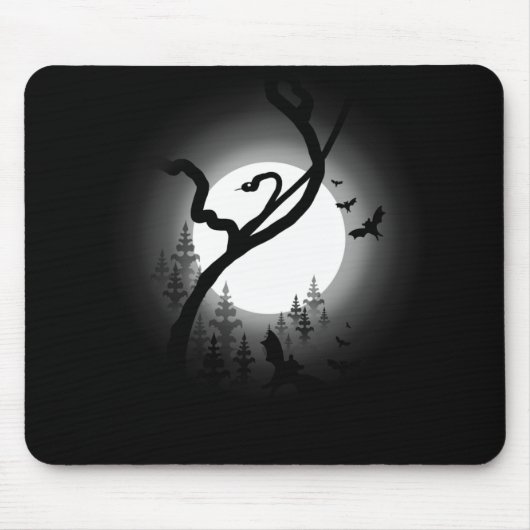 Tapis De Souris Forêt nocturne enchantée (Devant)