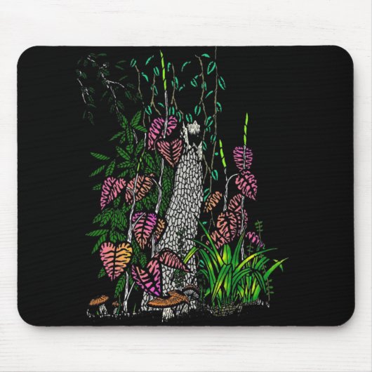 Tapis De Souris Forêt tropicale néon (Devant)