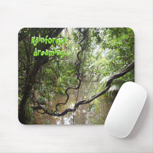 Tapis De Souris Forêt tropicale rêvant Mousepad (Avec souris)