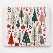 Tapis De Souris Forêt Whimsical d'arbres de Noël (Devant)