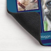 Tapis De Souris Forever Friends Pet Photo Collage Bleu (Coin)
