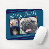 Tapis De Souris Forever Friends Pet Photo Collage Bleu (Avec souris)