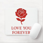 Tapis De Souris Forever Rose Bringing Warm Romantic Valentine (Avec souris)