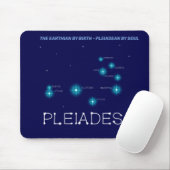 Tapis De Souris Formation de l'hémisphère nord Pleiades Star (Avec souris)