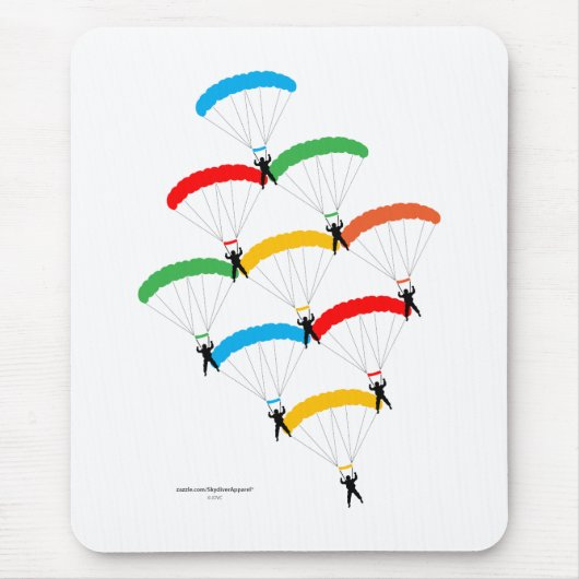 Tapis De Souris Formation de parachute (Devant)