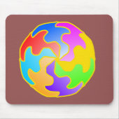 Tapis De Souris Forme de cercle abstrait (Devant)