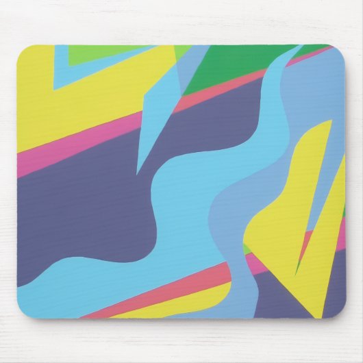 Tapis de souris Formes Abstraites Colorées (Devant)