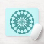 Tapis De Souris Formes de diamant en Mandala Turquoise Turquoise (Avec souris)