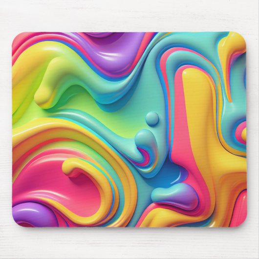 Tapis De Souris Formes en plastique arc-en-ciel (Devant)