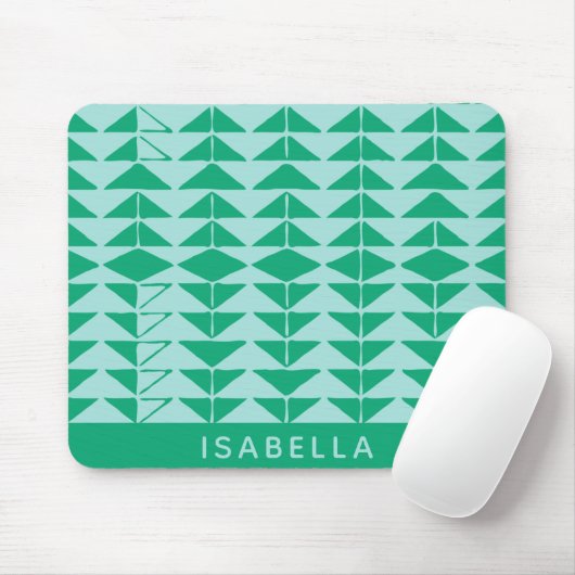 Tapis De Souris Formes géométriques Abstraites mignonnes en vert e (Avec souris)