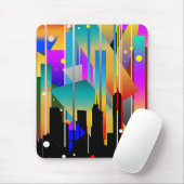 Tapis De Souris Formes géométriques modernes de New York Abstraite (Avec souris)
