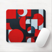 Tapis De Souris Formes géométriques rouges (Avec souris)