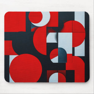 Tapis De Souris Formes géométriques rouges