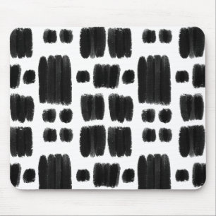 Tapis De Souris Formes peintes en noir et blanc