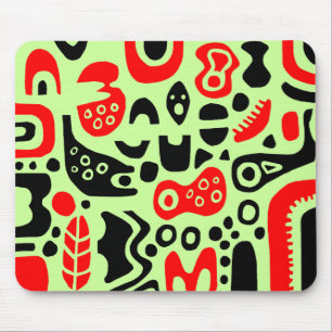 Tapis De Souris Formes - sur pâle - vert
