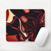 Tapis De Souris Formes tordues en rouge qui ressemblent à du métal (Avec souris)