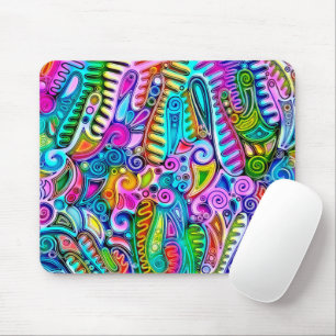 Tapis De Souris Formes très colorées et abstraites art 9