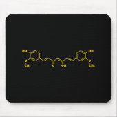 Tapis De Souris Formule chimique moléculaire de curcumin curcumin  (Devant)