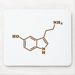 Tapis De Souris Formule chimique moléculaire de sérotonine
