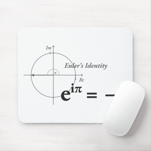 Tapis De Souris Formule de maths de l'identité d'Euler (Avec souris)