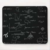 Tapis De Souris Formules et équations mathématiques blanches gris  (Devant)