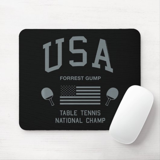 Tapis De Souris Forrest Gump USA Table Tennis National Champ (Avec souris)
