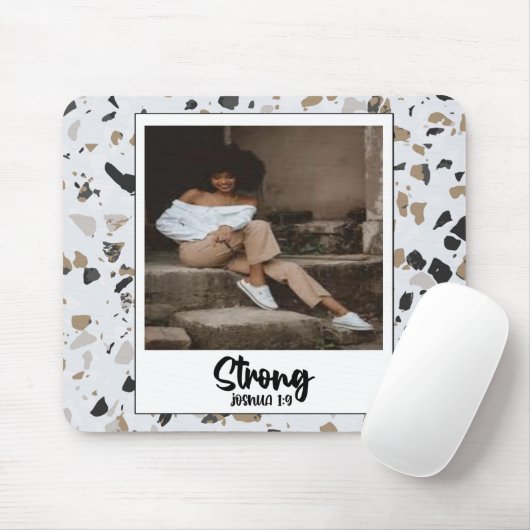 Tapis De Souris Forte Joshua 1:9 Terrazzo Motif Pad (Avec souris)