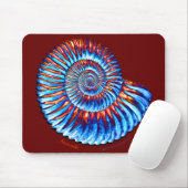 Tapis De Souris Fossile d'ammonite (Avec souris)