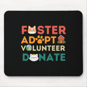 Tapis De Souris Foster Adopter Bénévole Faire Don Animal Rescue Sh