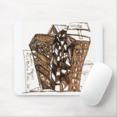 Tapis De Souris fou blanc (Avec souris)